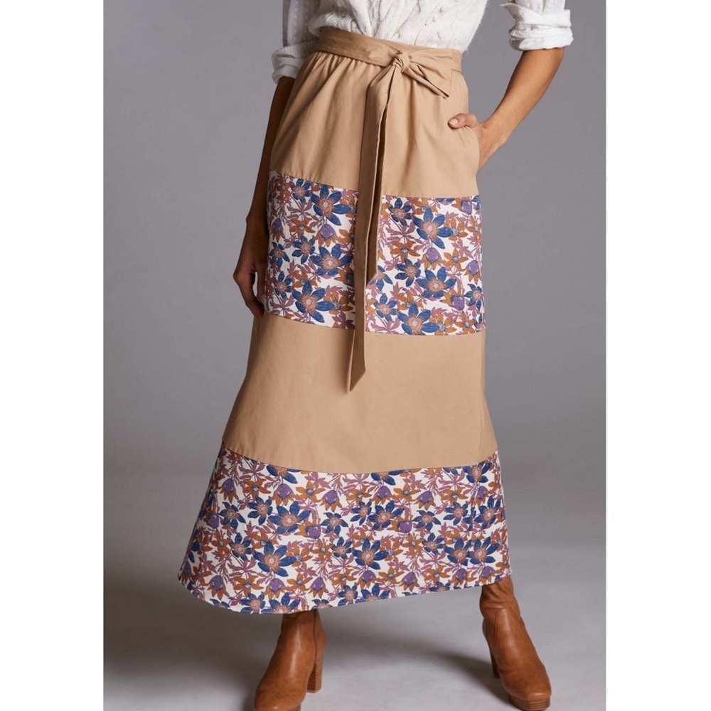 Anthropologie About Sachin & Babi Jacquard Tiered Maxi Skirt ANTHRO NWT NEW